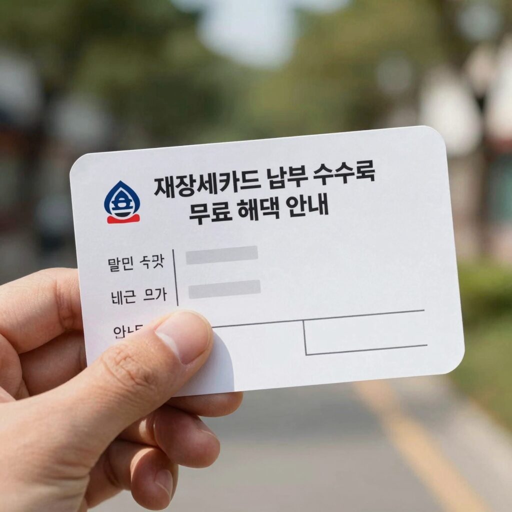 재산세 카드 납부 수수료 무료 혜택 안내