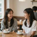 신랑수업2 진이한 소개팅녀 정이주 애프터 성사 신랑수업2에서 진이한과 정이주가 카페에서 마주 앉아 대화하는 모습. 두 사람 모두 환한 미소를 짓고 있다.