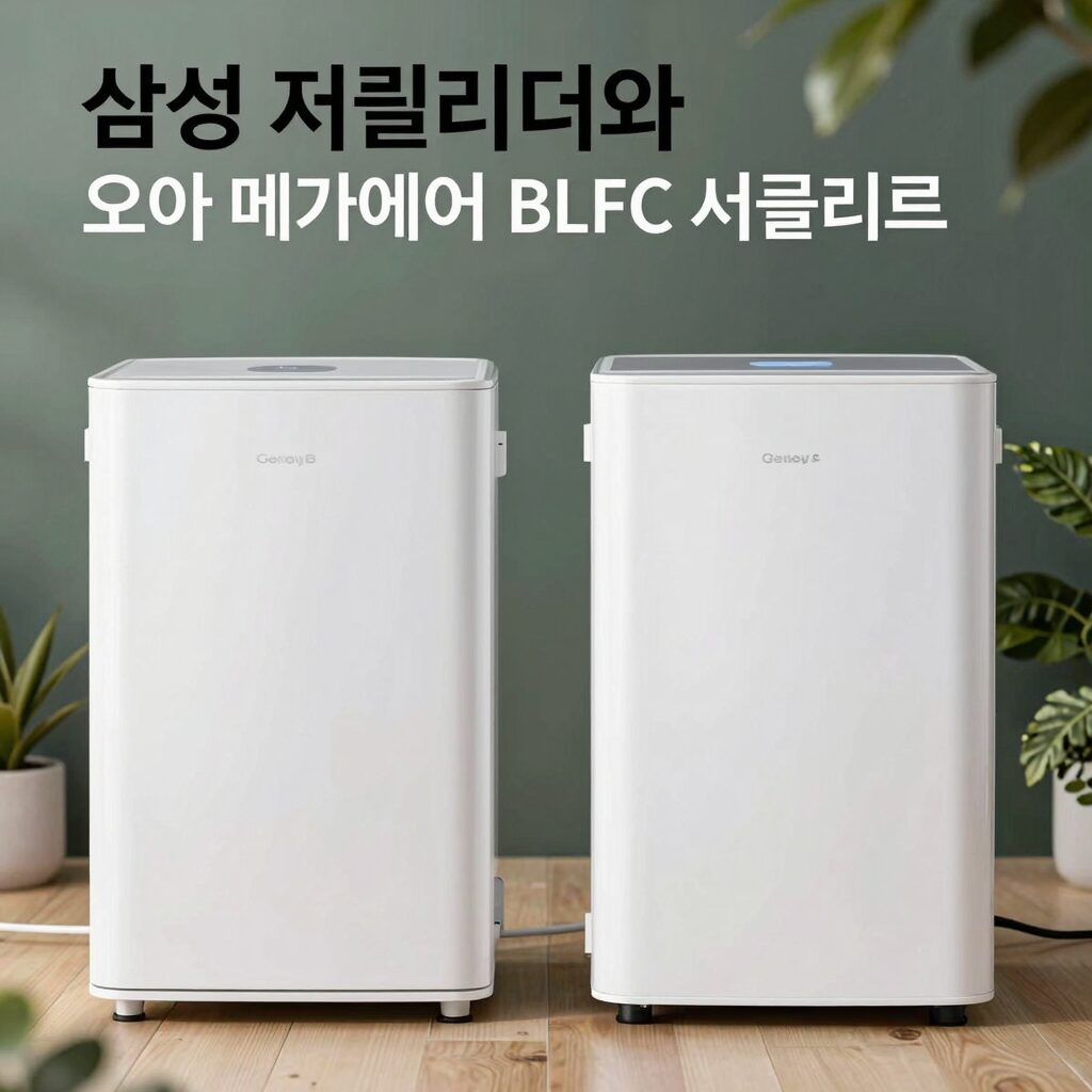 삼성 써큘레이터와 오아 메가에어 BLDC 써큘레이터 비교 이미지