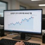 성호전자 주가 급락 차트 2026년 7월
