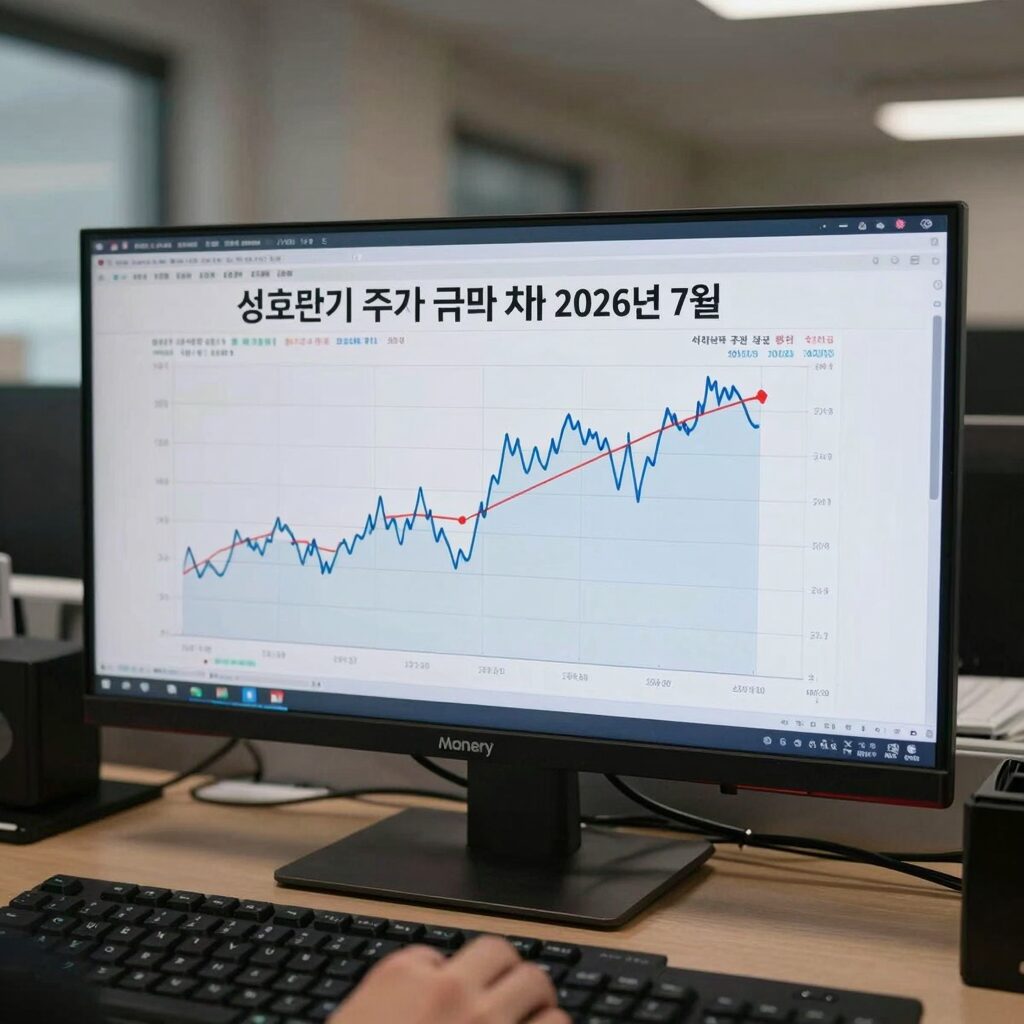 성호전자 주가 차트 2026년 7월 급락 모습