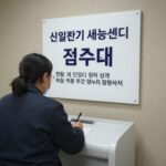 신일 선풍기 서비스센터 AS 접수와 수리 기간 신일전자 서비스센터 접수대와 접수 안내문
