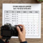 간이과세자 예정신고 납부면제 조건과 신고 기간을 한눈에 보여주는 표와 달력 이미지