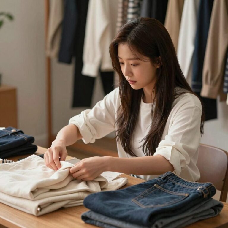걸스데이 소진이 이사 전 집에서 옷을 정리하는 모습