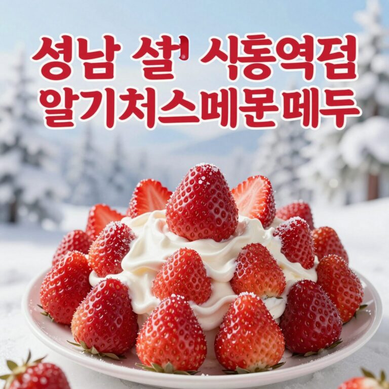 성남 설빙 신흥역점 딸기치즈메론설빙 메뉴 사진
