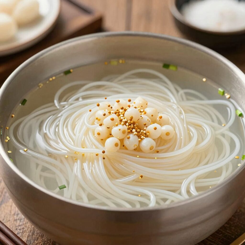 복만네 콩가루로 만든 시원한 콩국수 완성