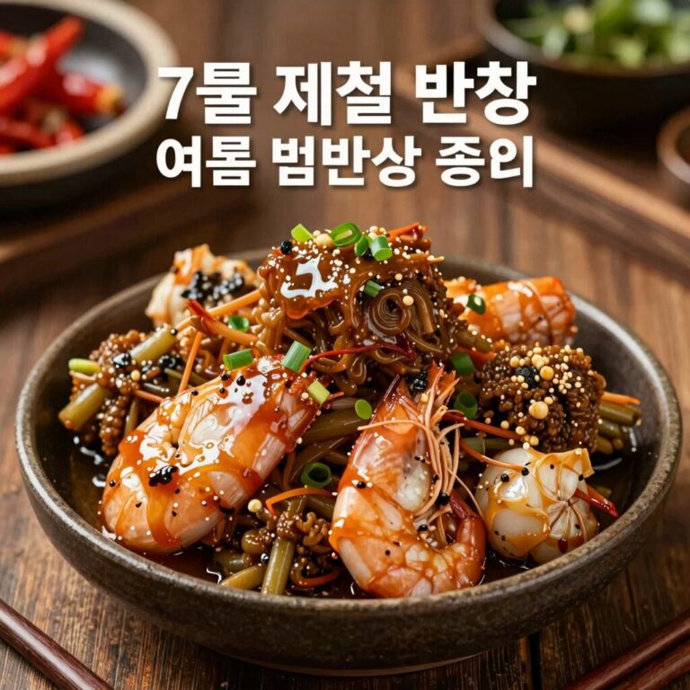 7월 제철 반찬 여름 밑반찬 종류