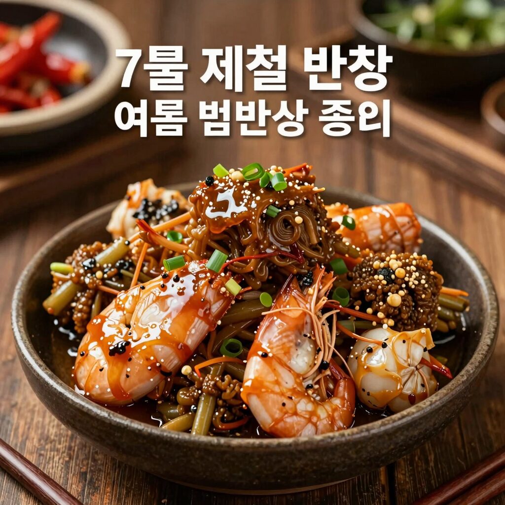 7월 제철 반찬 여름 밑반찬 종류