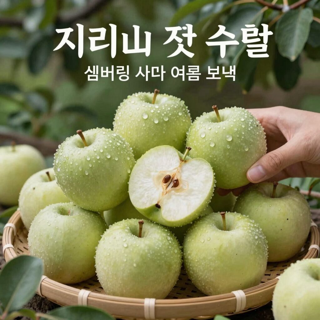 지리산 첫 수확 썸머킹 사과