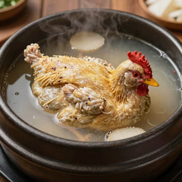 수원능이백숙의 능이토종닭백숙 냄비