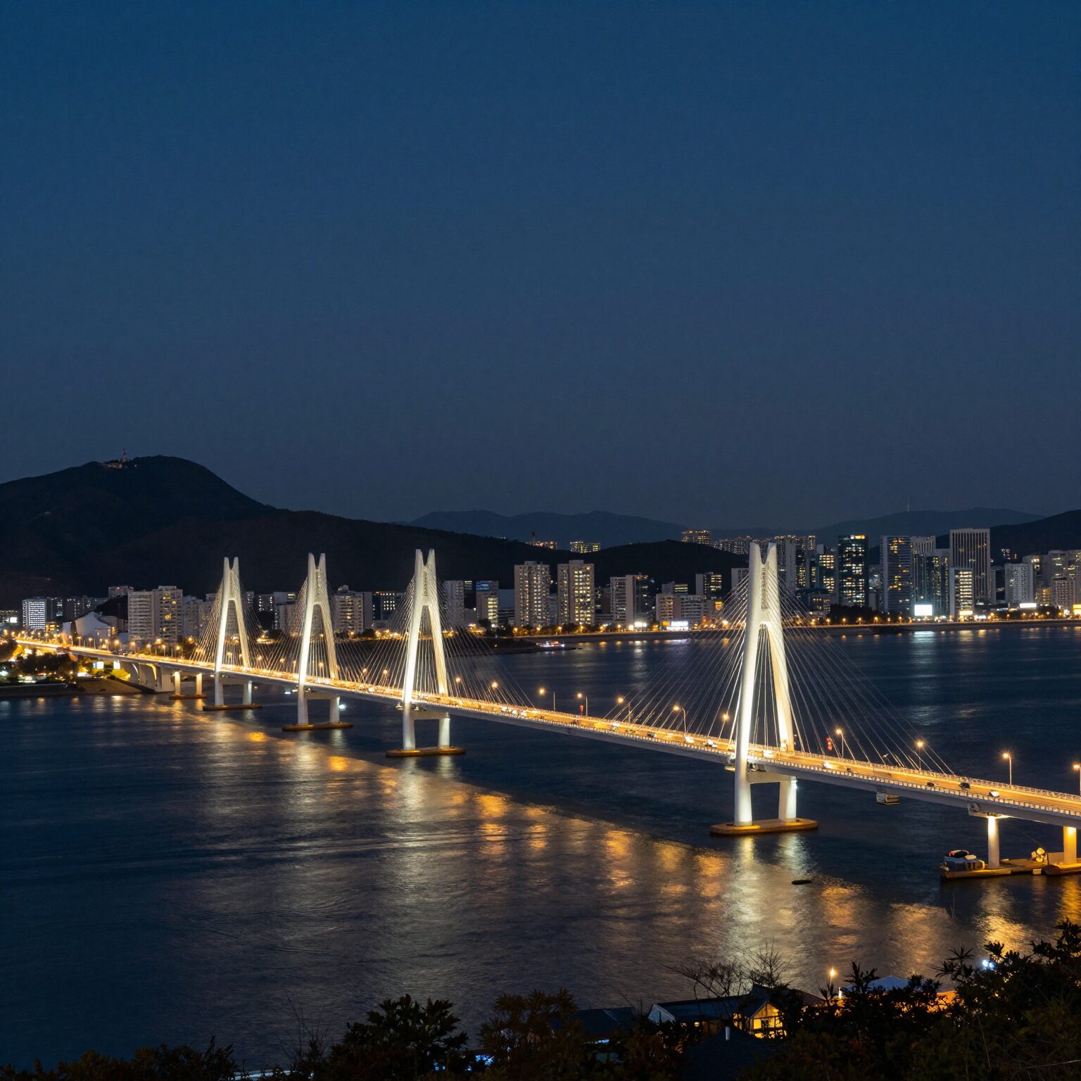 여수 내일로 야경 명소 돌산대교 야경
