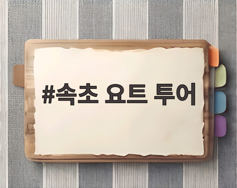 속초 요트 투어