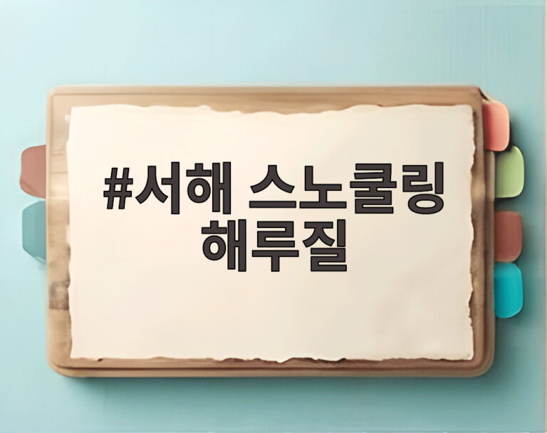 서해 스노쿨링 해루질
