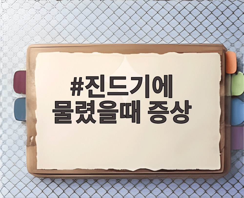 진드기에 물렸을때 증상