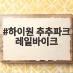 하이원 추추파크 레일바이크 후기 하이원 추추파크 레일바이크