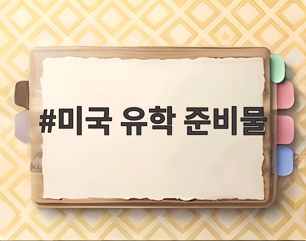 미국 유학 준비물