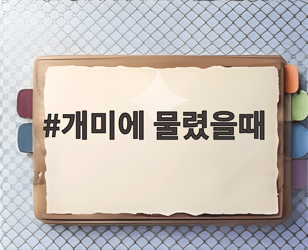 개미에 물렸을때