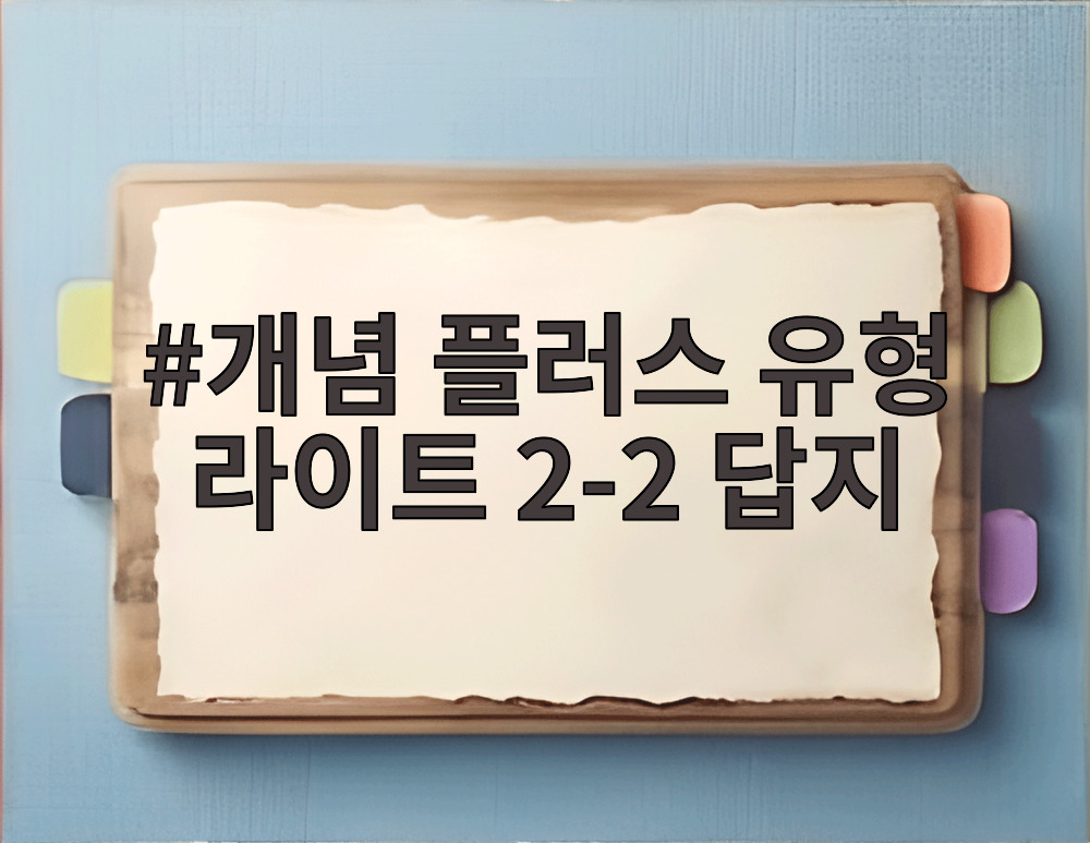 개념 플러스 유형 라이트 2-2 답지