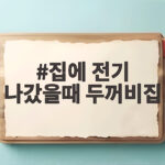 집에 전기 나갔을때 두꺼비집 확인 대처법 집에 전기 나갔을때 두꺼비집