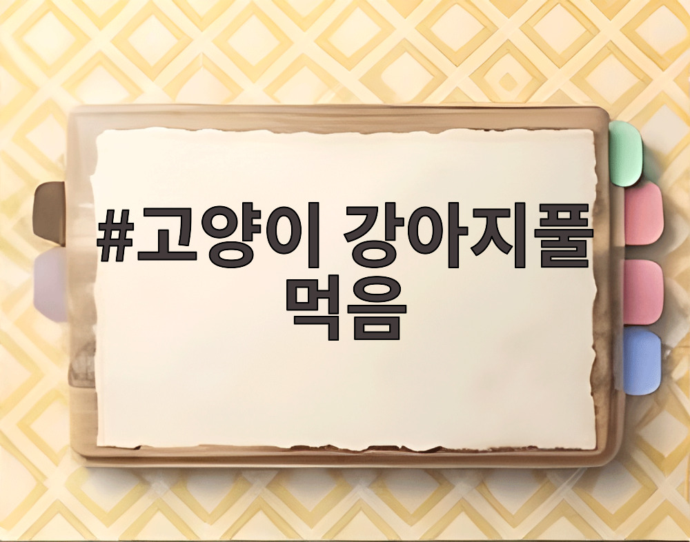 고양이 강아지풀 먹음