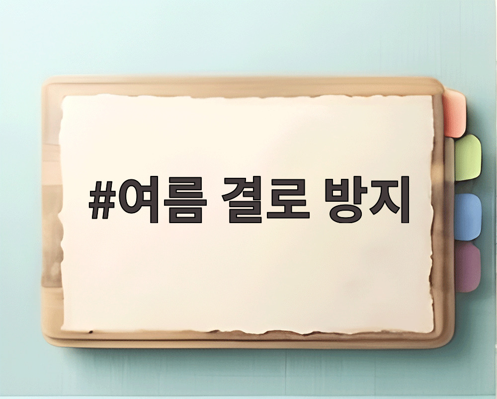 여름 결로 방지