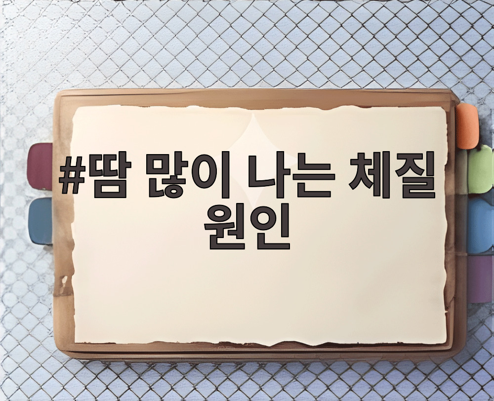 땀 많이 나는 체질 원인
