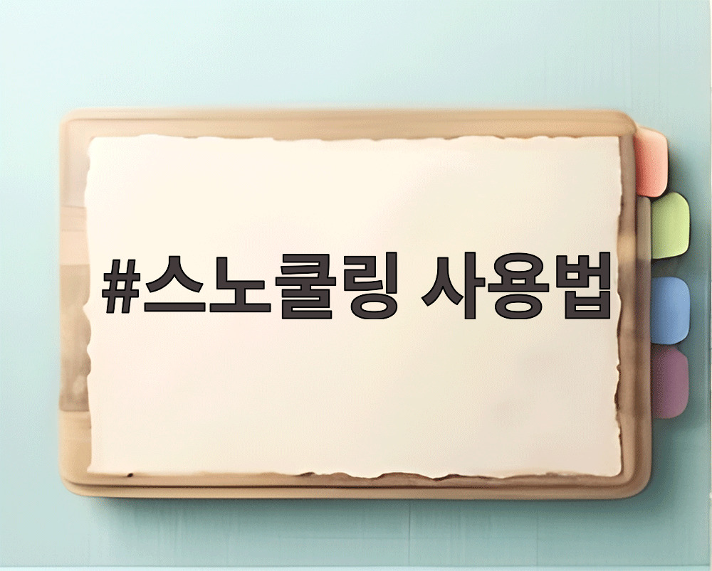 스노쿨링 사용법