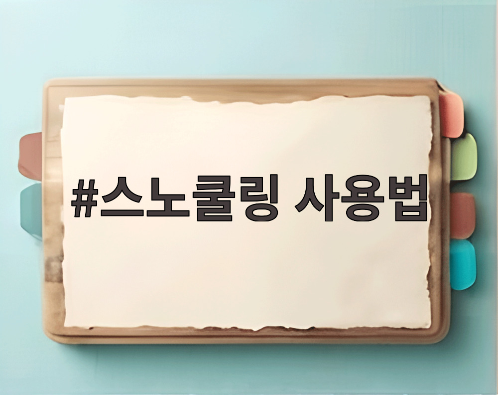 스노쿨링 사용법