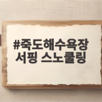 죽도해수욕장 서핑 스노쿨링