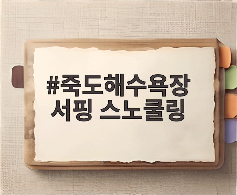 죽도해수욕장 서핑 스노쿨링