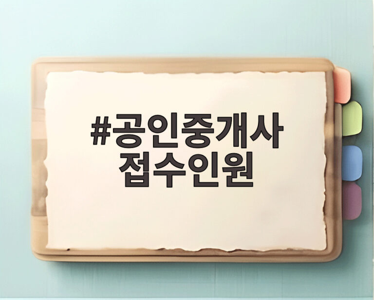 공인중개사 접수인원