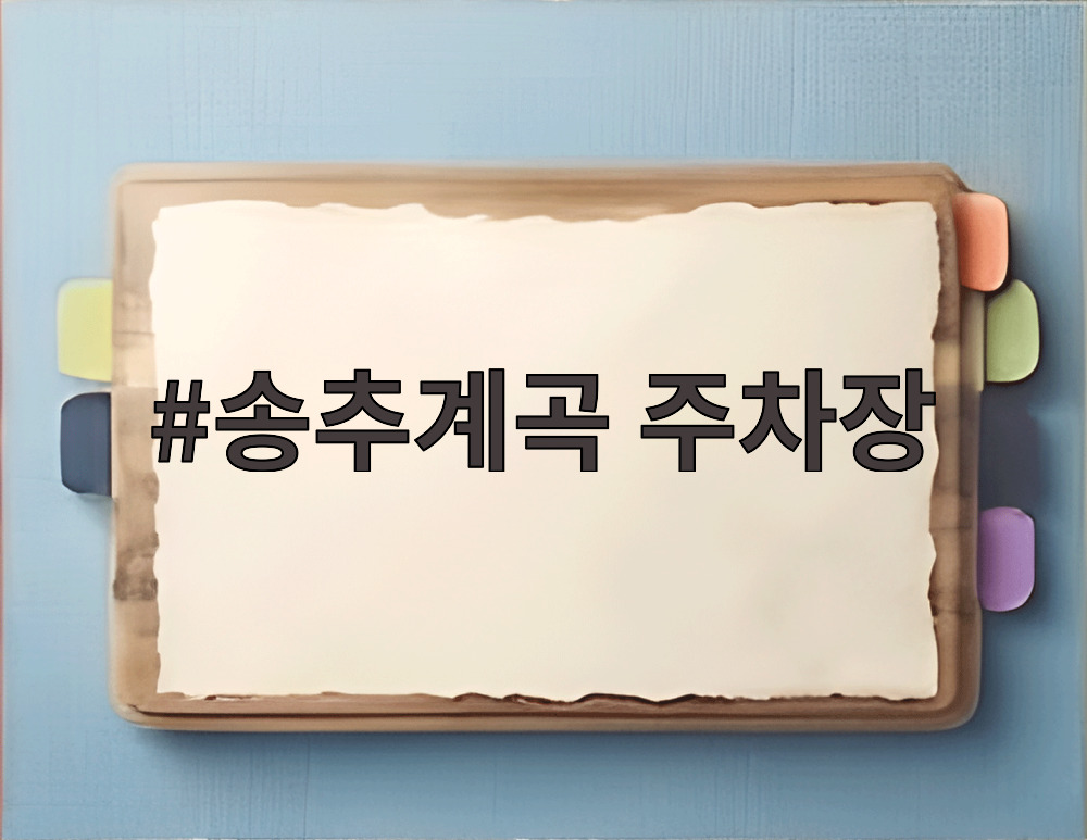 송추계곡 주차장 전경과 주차된 차량 모습