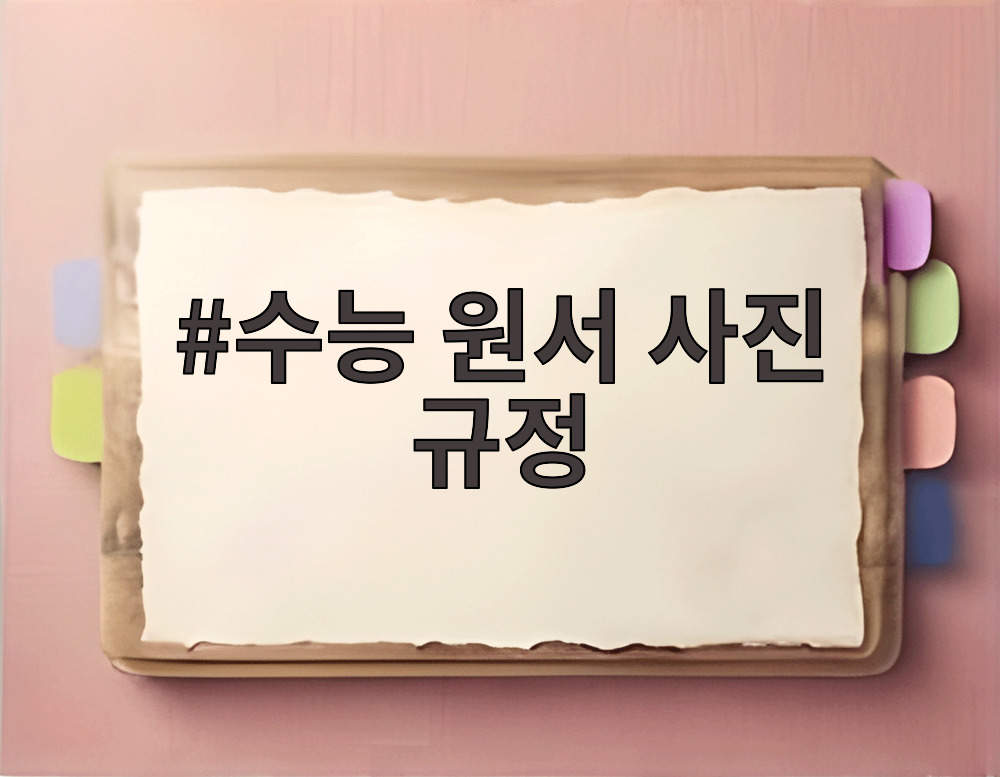 수능 원서 사진 규정