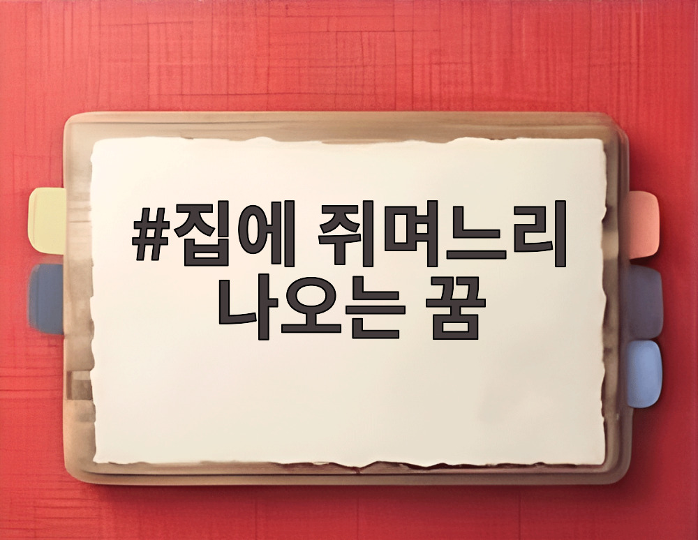 집에 쥐며느리 나오는 꿈