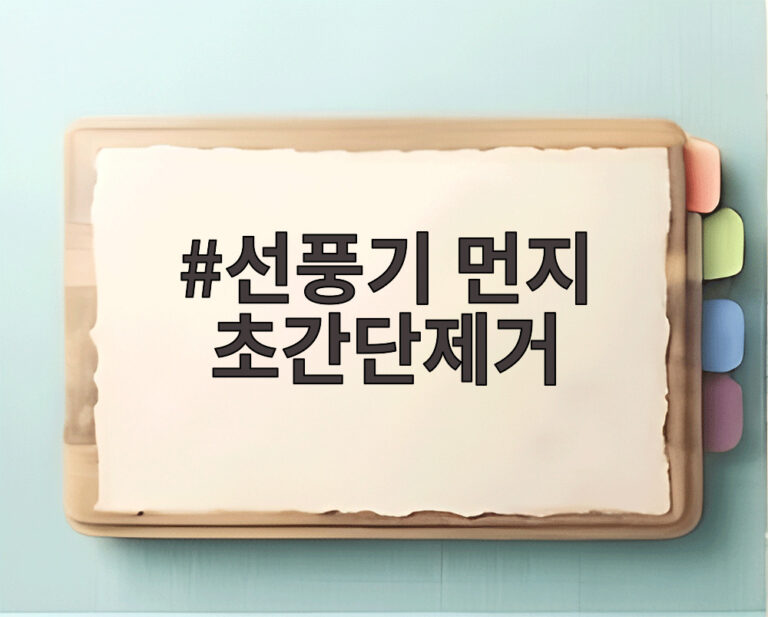 선풍기 먼지 초간단제거