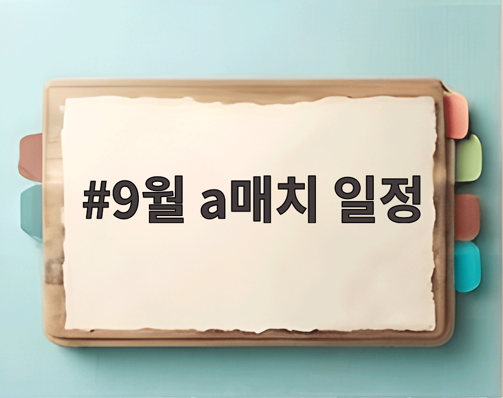 9월 a매치 일정