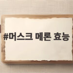 머스크 메론 효능