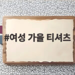 여성 가을 티셔츠