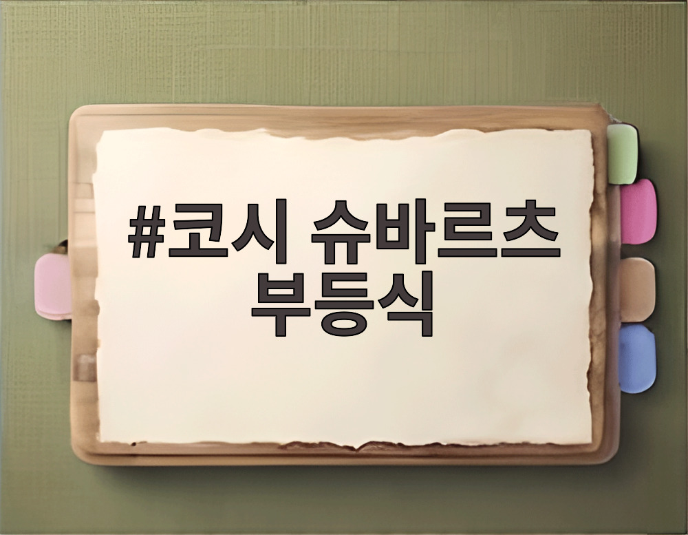 코시 슈바르츠 부등식의 벡터적 해석과 등호 조건을 설명하는 그림