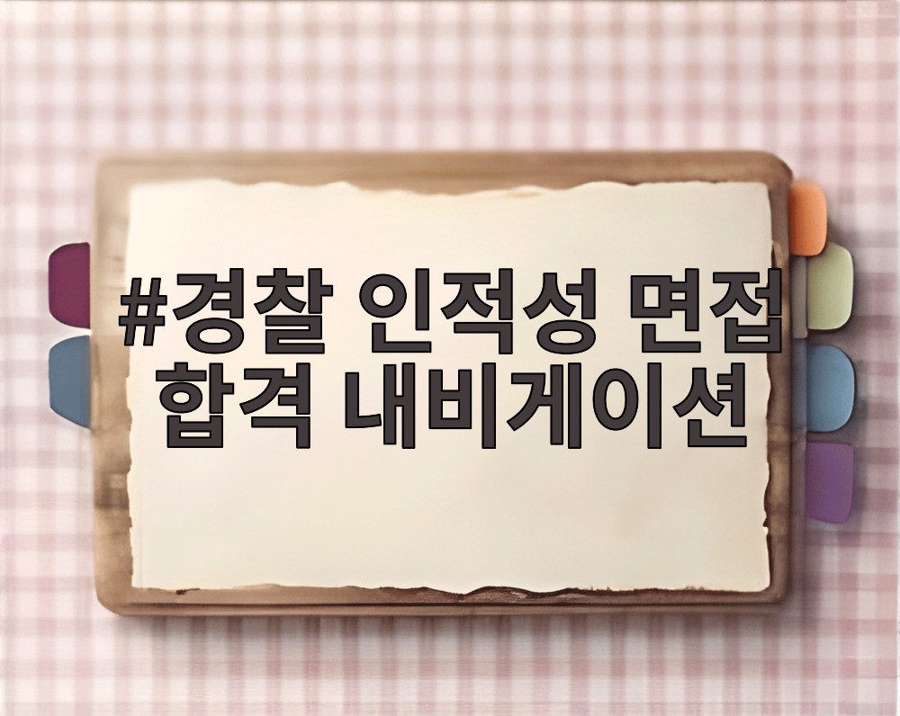 경찰 인적성 면접 합격 내비게이션
