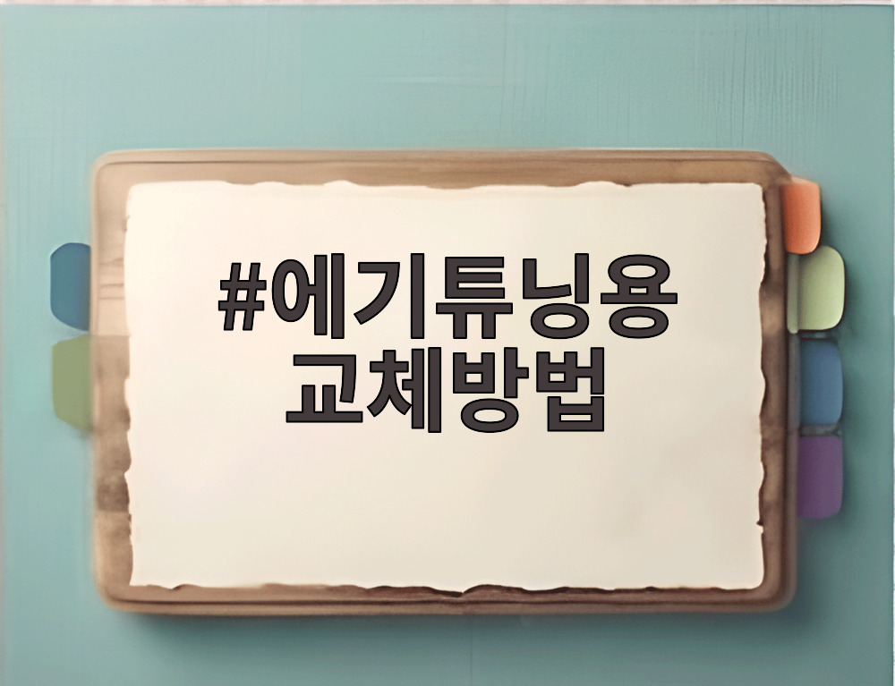 에기튜닝용 교체방법
