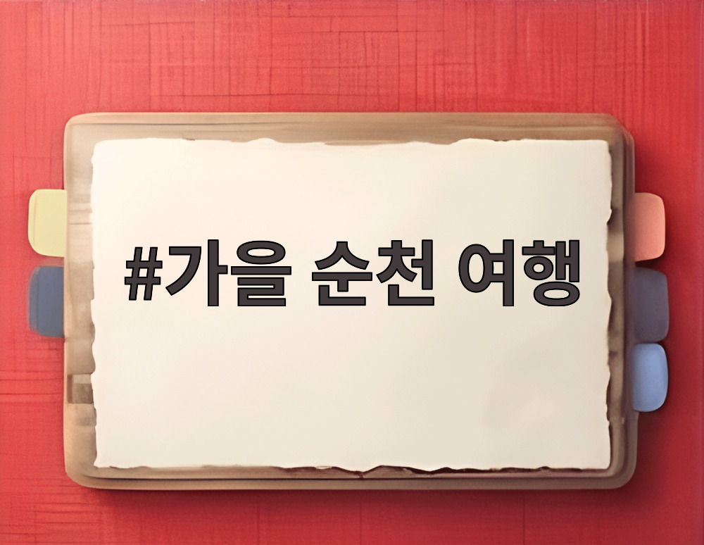 가을 순천 여행