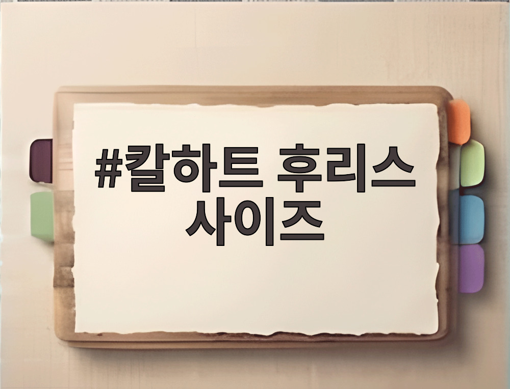 칼하트 후리스 사이즈