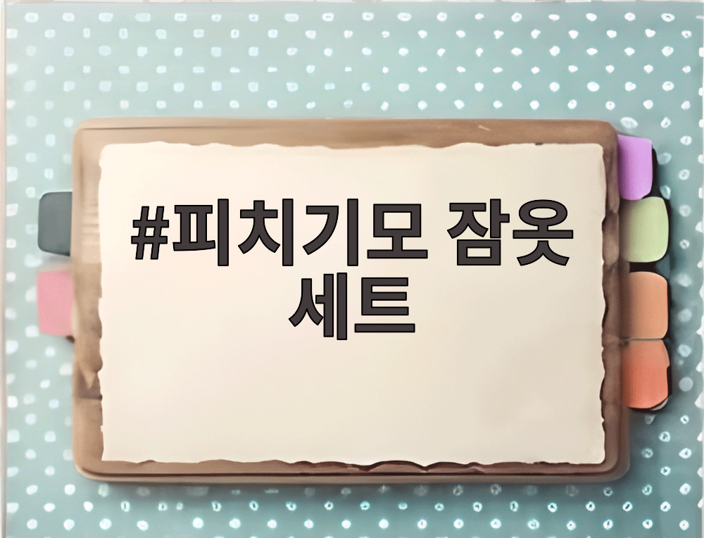 피치기모 잠옷 세트