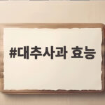 대추사과 효능
