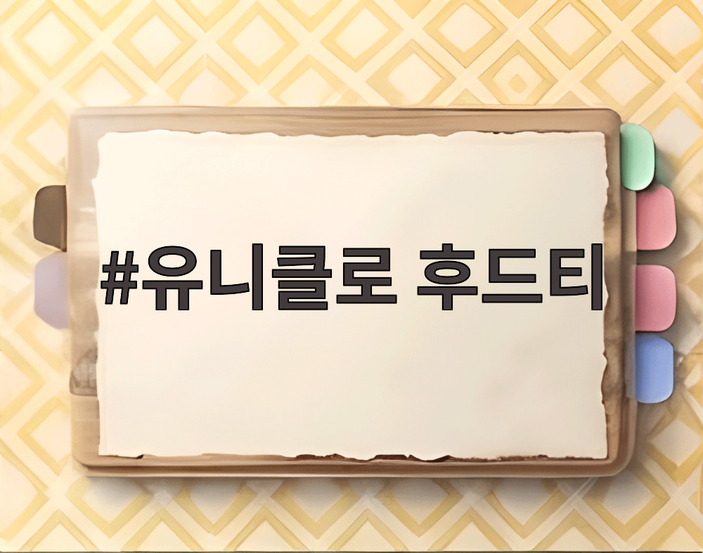 유니클로 후드티