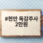 천안 독감주사 2만원
