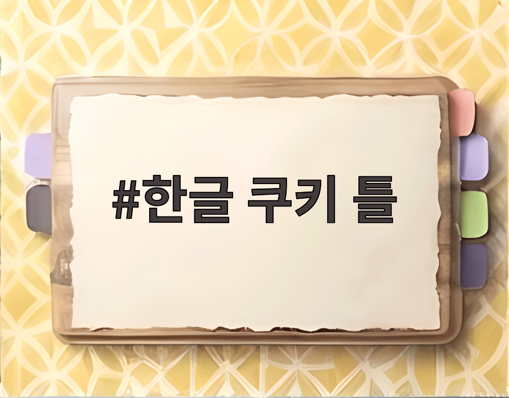 한글 쿠키 틀