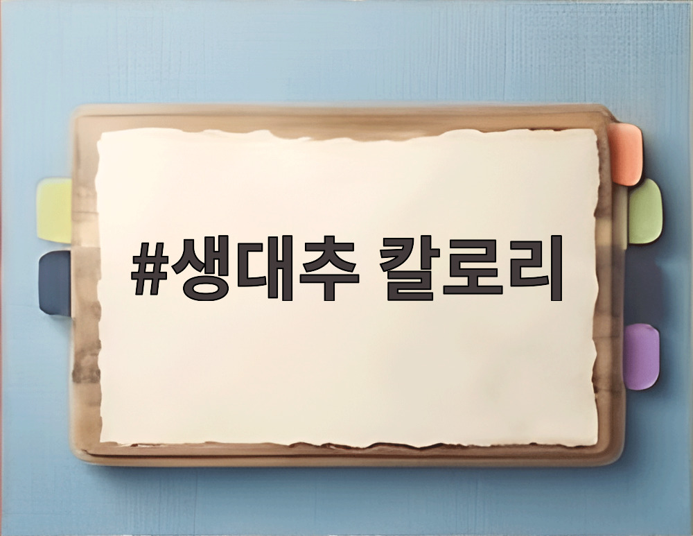 생대추 칼로리