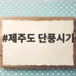 제주도 단풍시기 2026년 한라산 절정과 10월 가을여행 일정 제주도 단풍시기